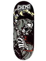 Chems Fingerboard Deck - Black and Gray Grim