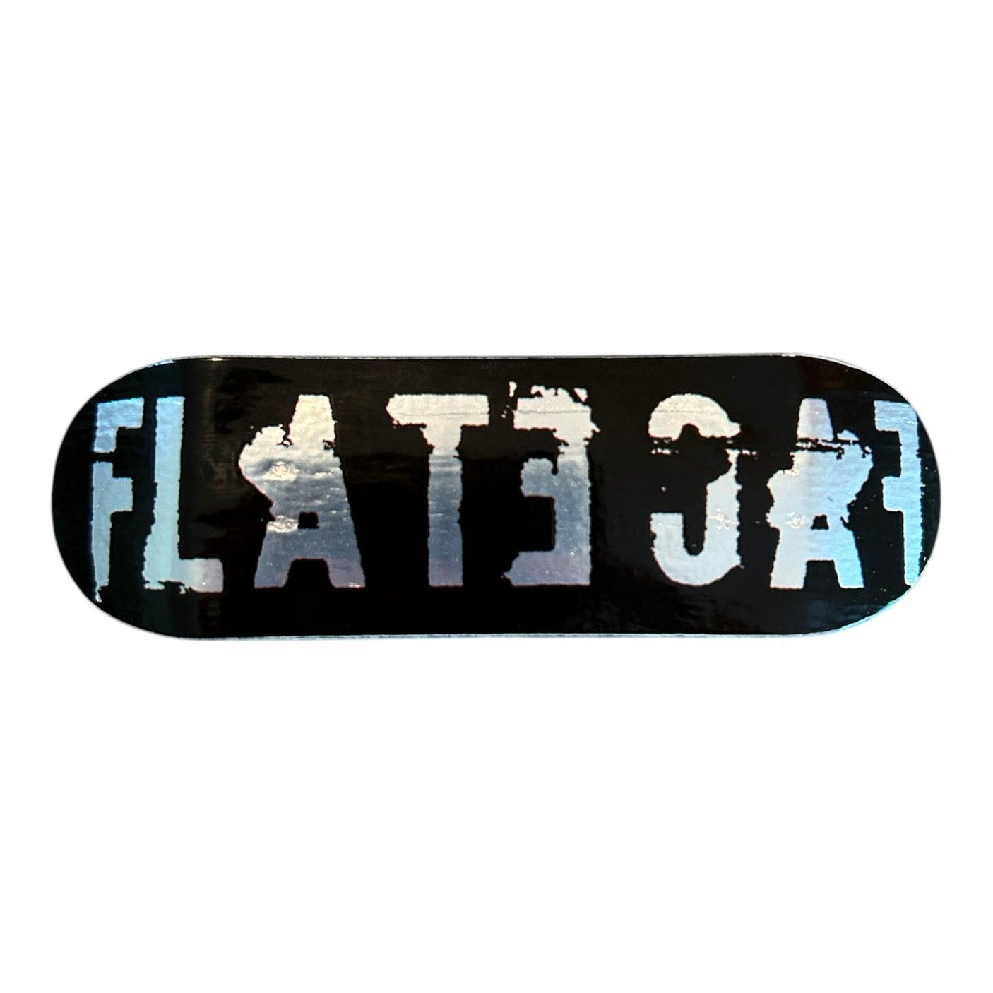 FlatFace G4 Fingerboard Deck - Stencil 2005 Real Wear Silver Metallic