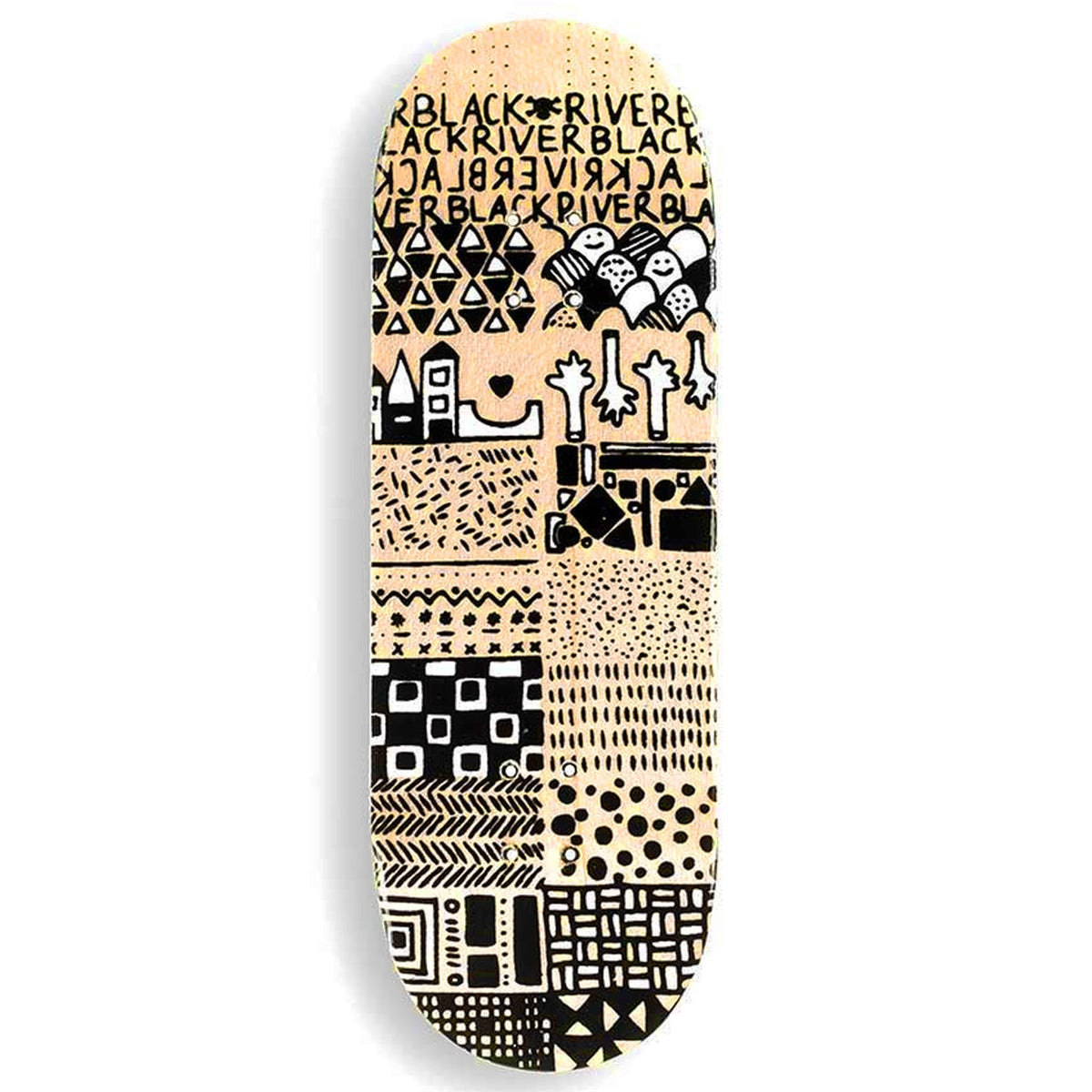 Berlinwood Fingerboard Deck - BR En Voyage Mini Pattern