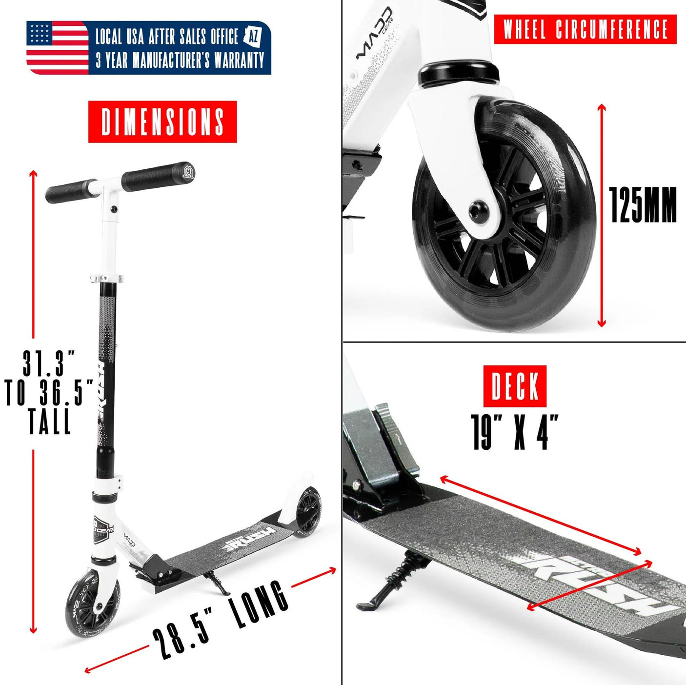 Madd Gear Rush 125 Youth Scooter