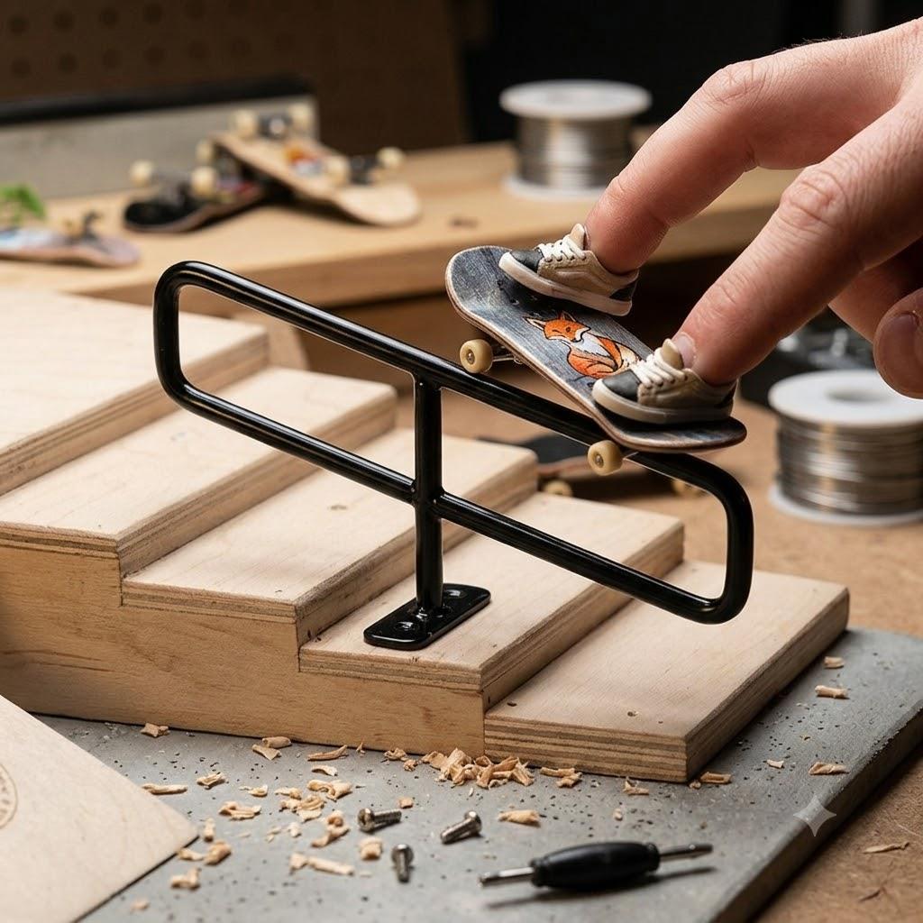 Grind Right Round Gap To Rail Fingerboard Rail