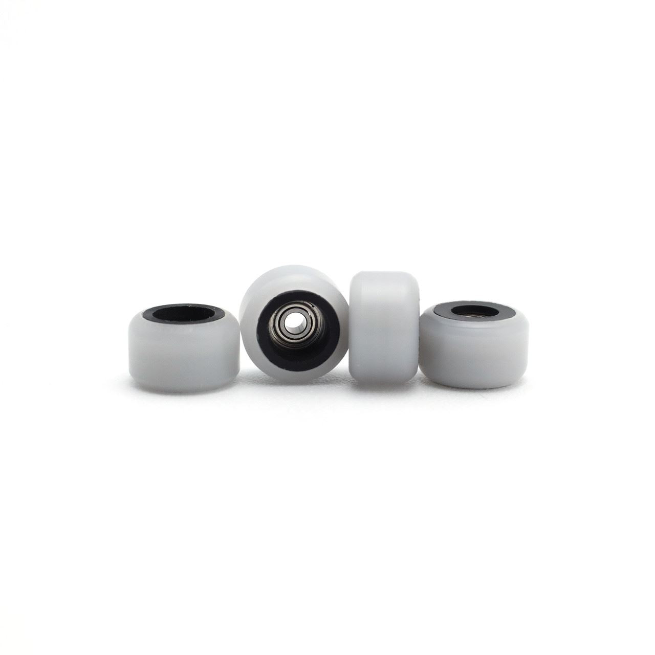 FlatFace Fingerboard Dual Durometer V2 Bearing Wheels - Black and White