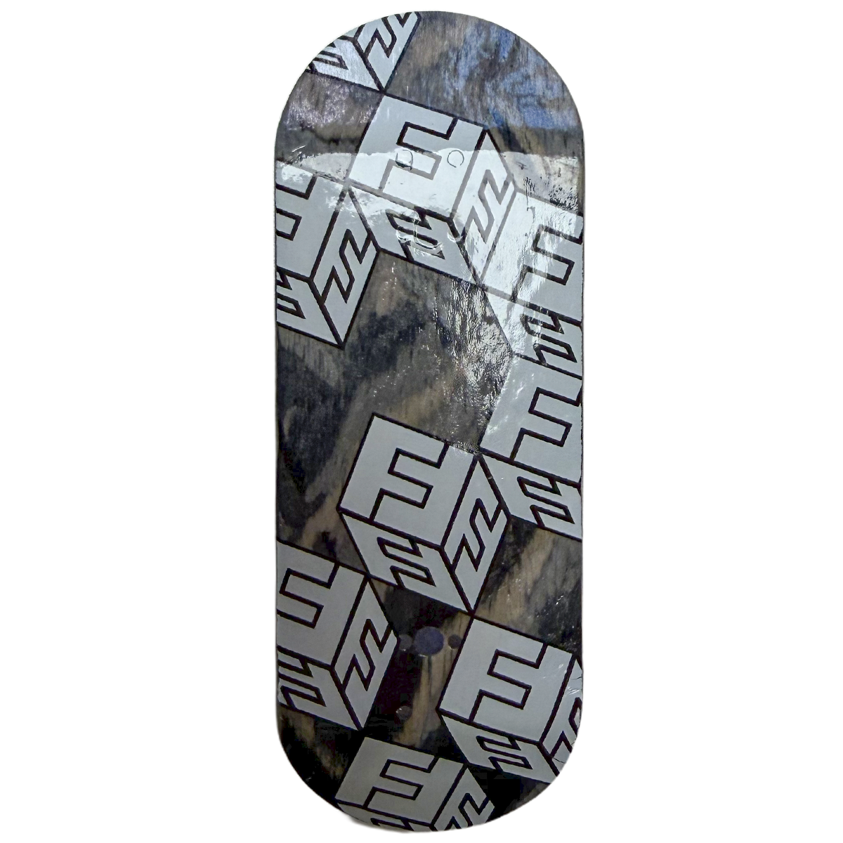 FlatFace x Cowply G15.12 Fingerboard Deck - White Cubes SE