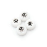 Blistered Asymmetrical Dual Bearing Fingerboard Wheels - 60D - White