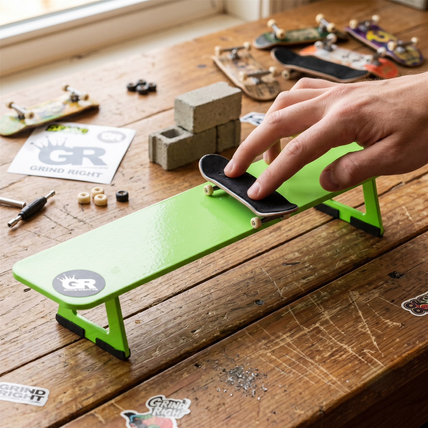 Grind Right Flat Bench Fingerboard Ramp