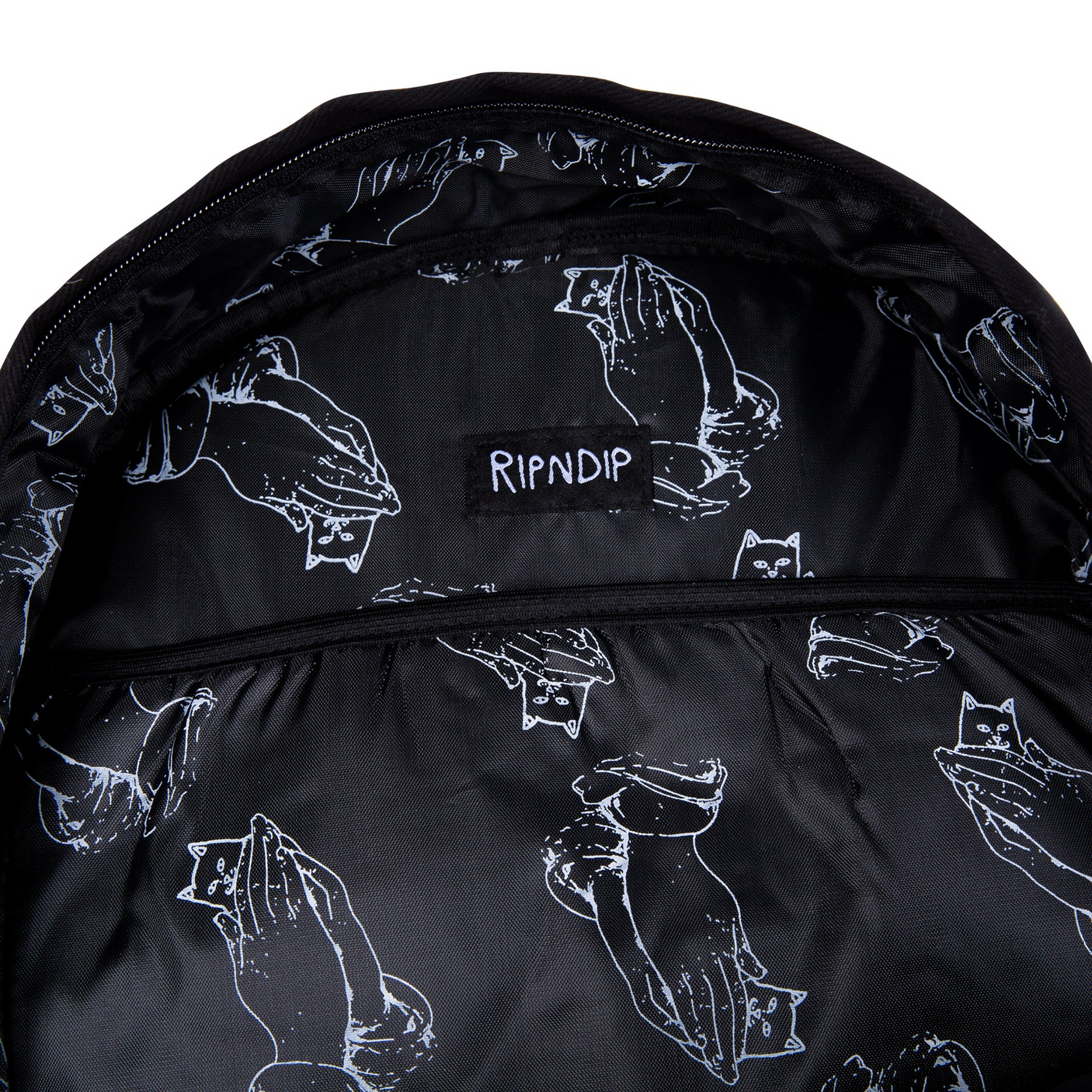RIPNDIP Lord Nermal Velcro Hands Backpack – The Vault Pro Scooters RIPNDIP Lord Nermal Velcro Hands Backpack – The Vault Pro Scooters