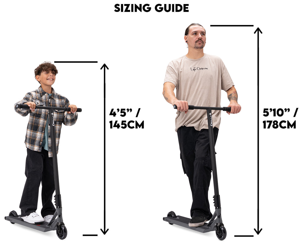 Sizing Guide for Chilli Zeppelin Pro Scooter