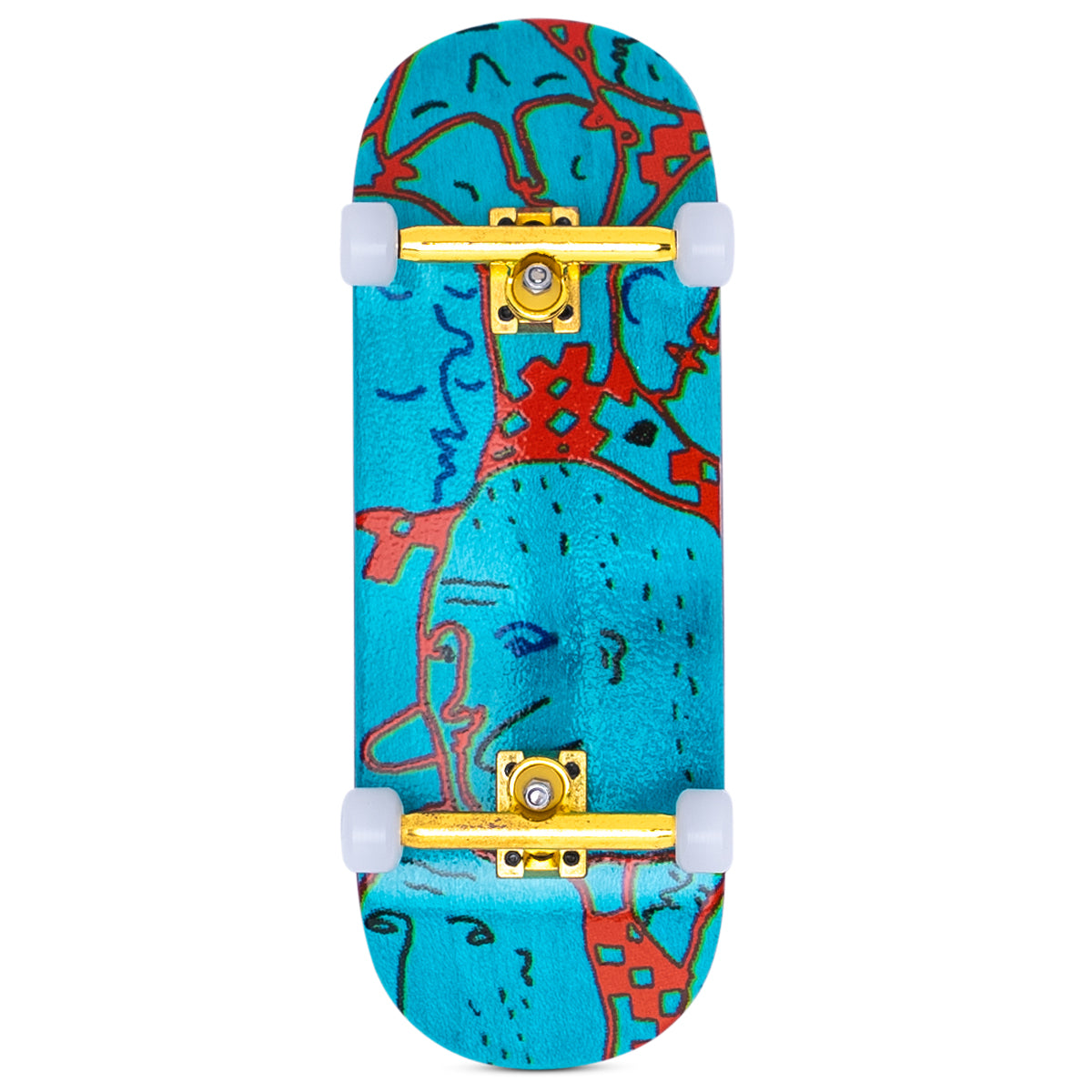 DK Real Wear Fingerboard Complete - Faces Blue Graphic