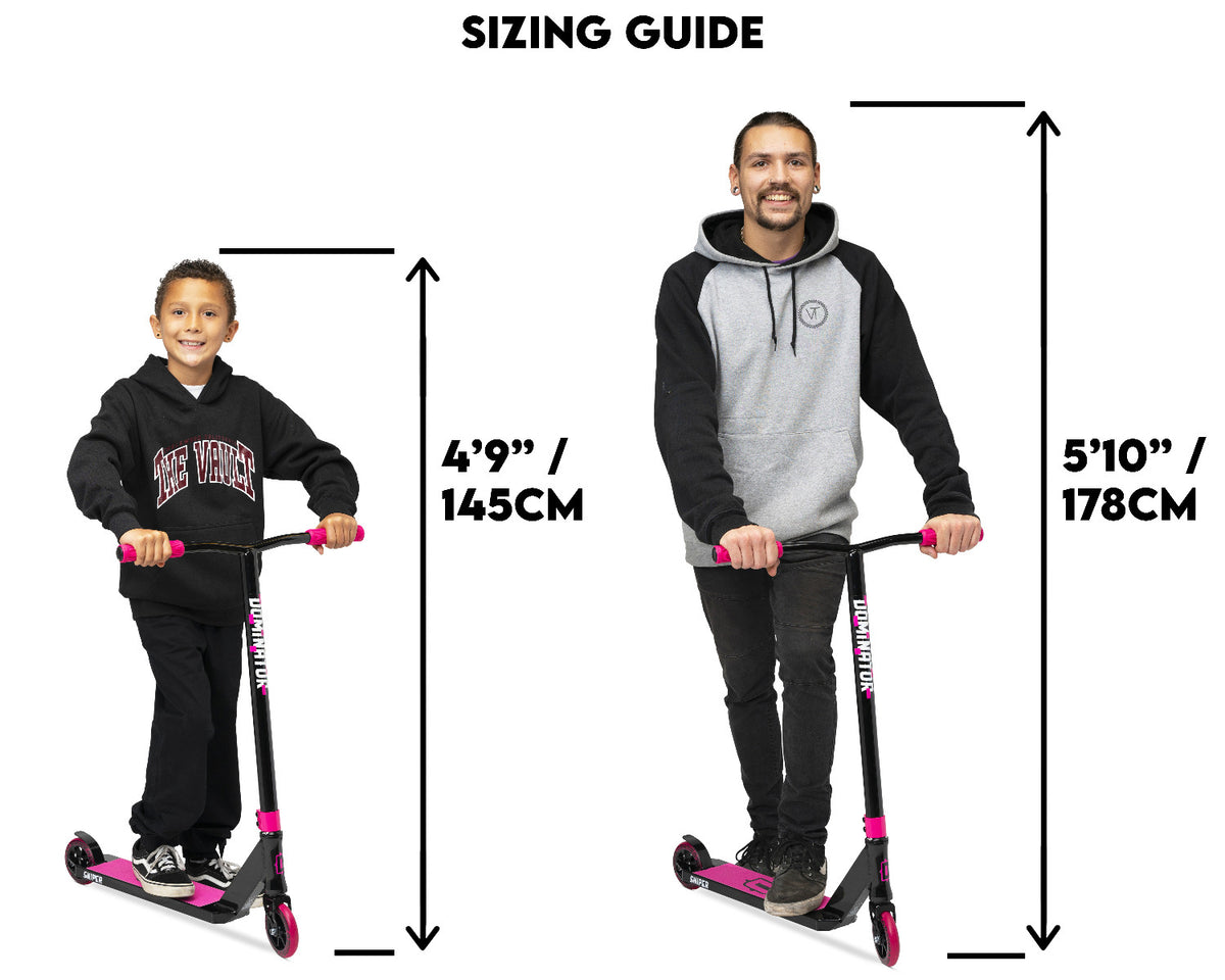 Sizing Guide for Dominator Sniper Pro Scooter
