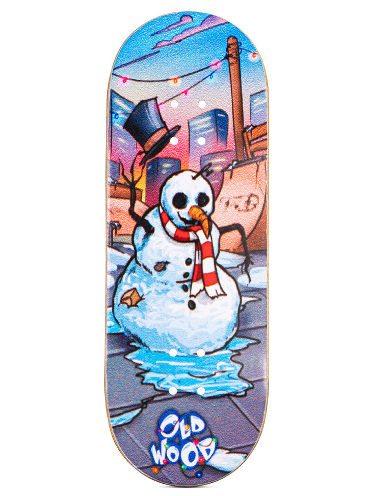 Oldwood Fingerboard Deck - Snowman