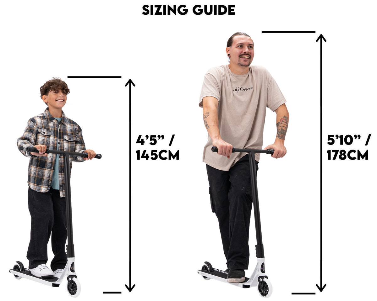Sizing Guide for Patinete Envy Prodigy X ST Pro