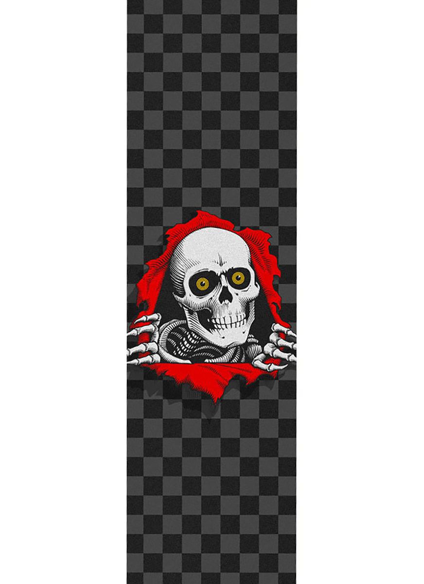 Powell Ripper Grip Tape - Black Gray and Red