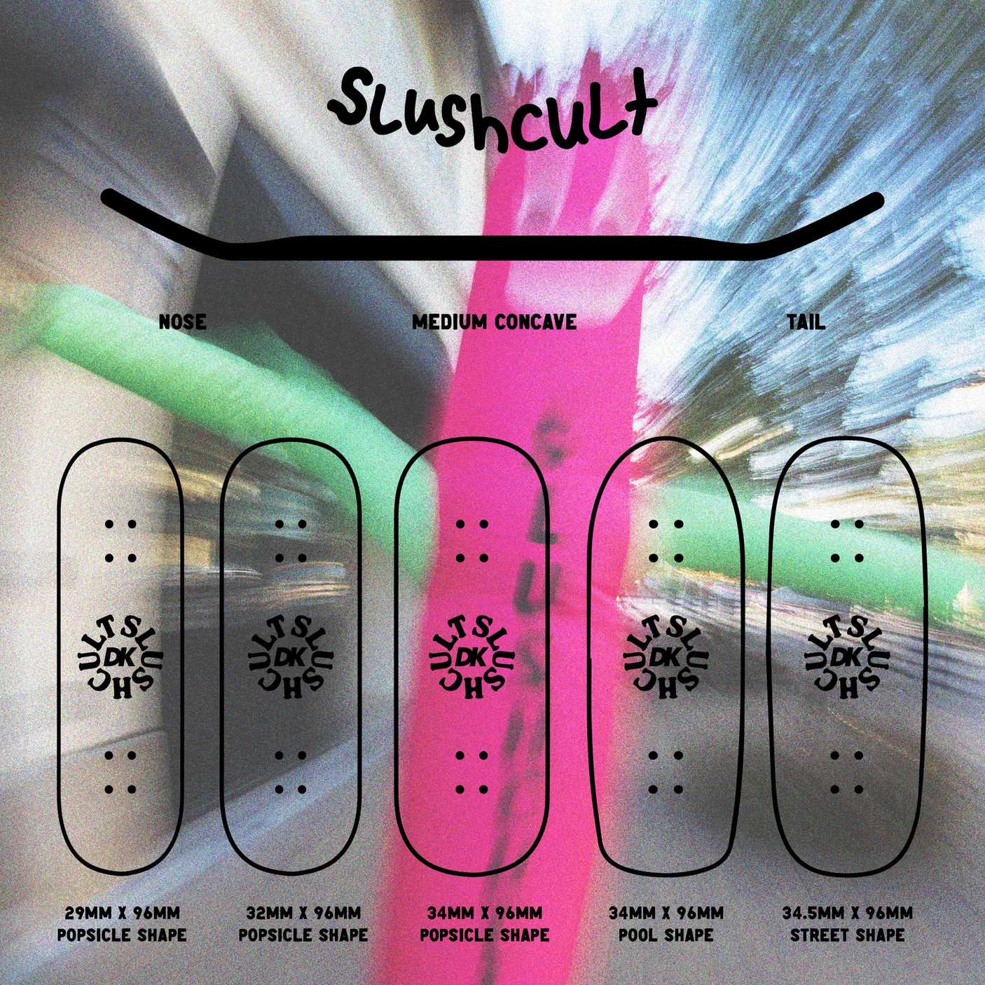 Slushcult Fingerboard Deck - Blocks