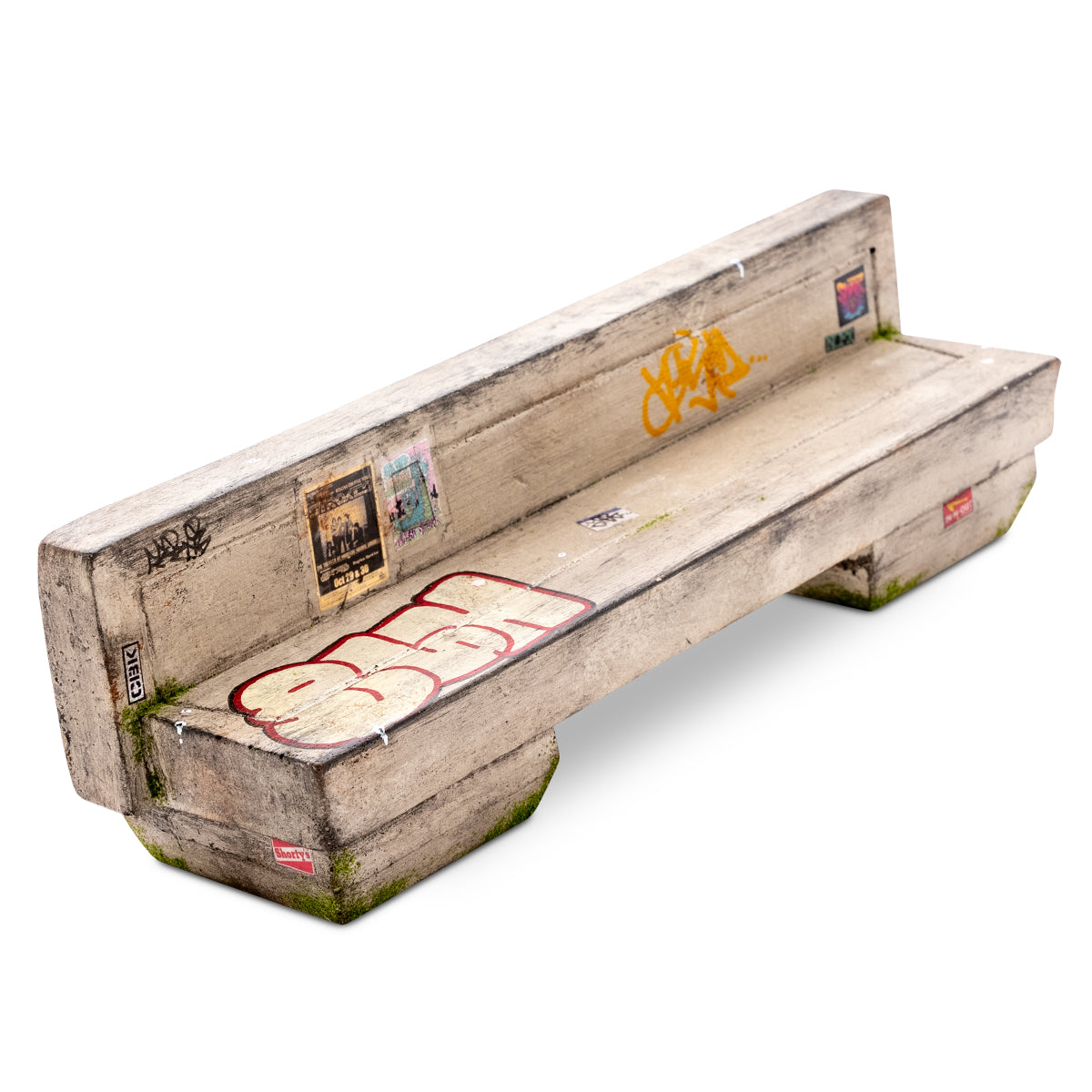 High Level Ramps Fingerboard Ramp - Cement Bench W  Graffiti – The 