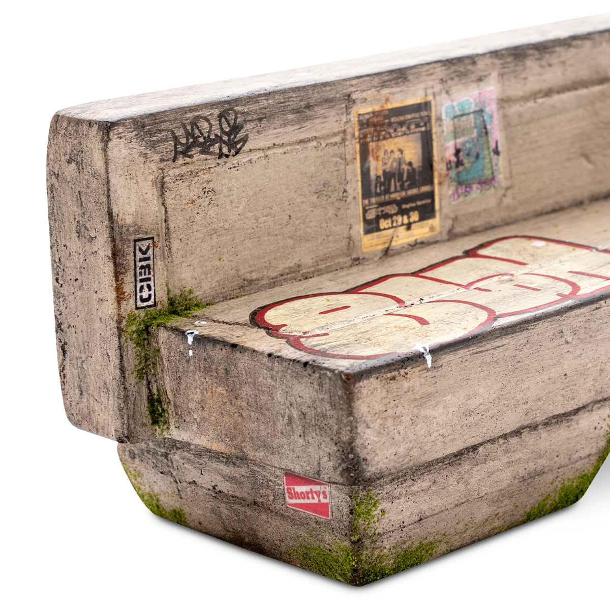 Skate 101 Fingerboard Ramp - Cement Bench w/ Graffiti