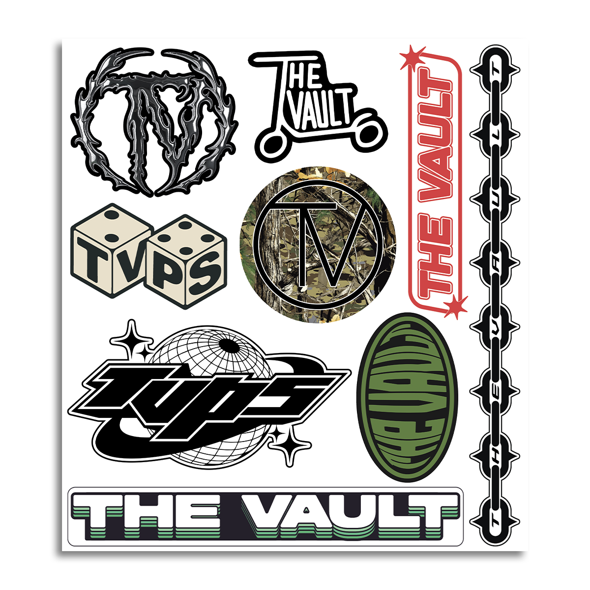 TV Sticker Sheet – The Vault Pro Scooters