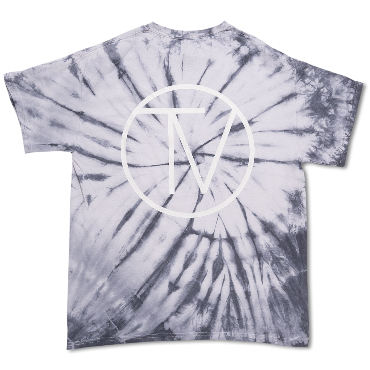 Camiseta plateada con efecto tie-dye de TV