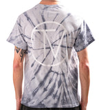 Camiseta plateada con efecto tie-dye de TV