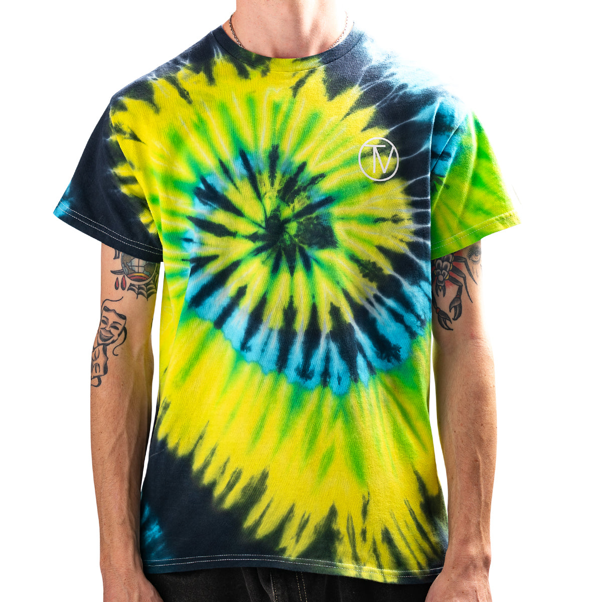 Camiseta con efecto tie-dye tropical de TV