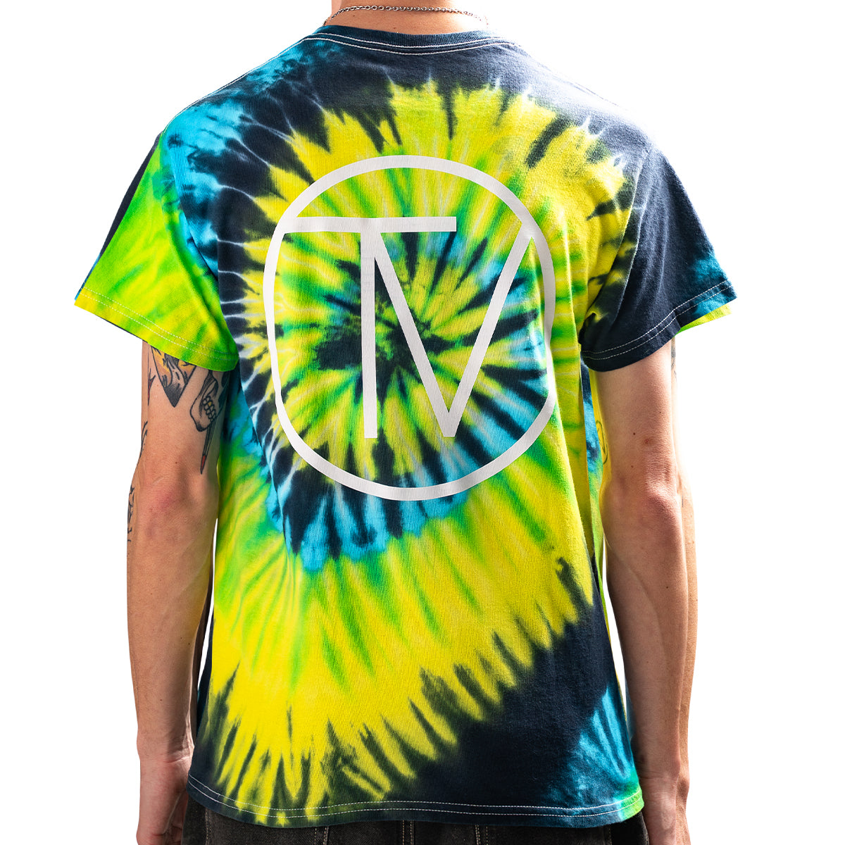 Camiseta con efecto tie-dye tropical de TV