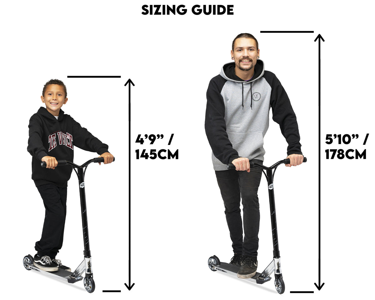 Sizing Guide for Patinete profesional Versatyl Bloody Mary S2S Edition