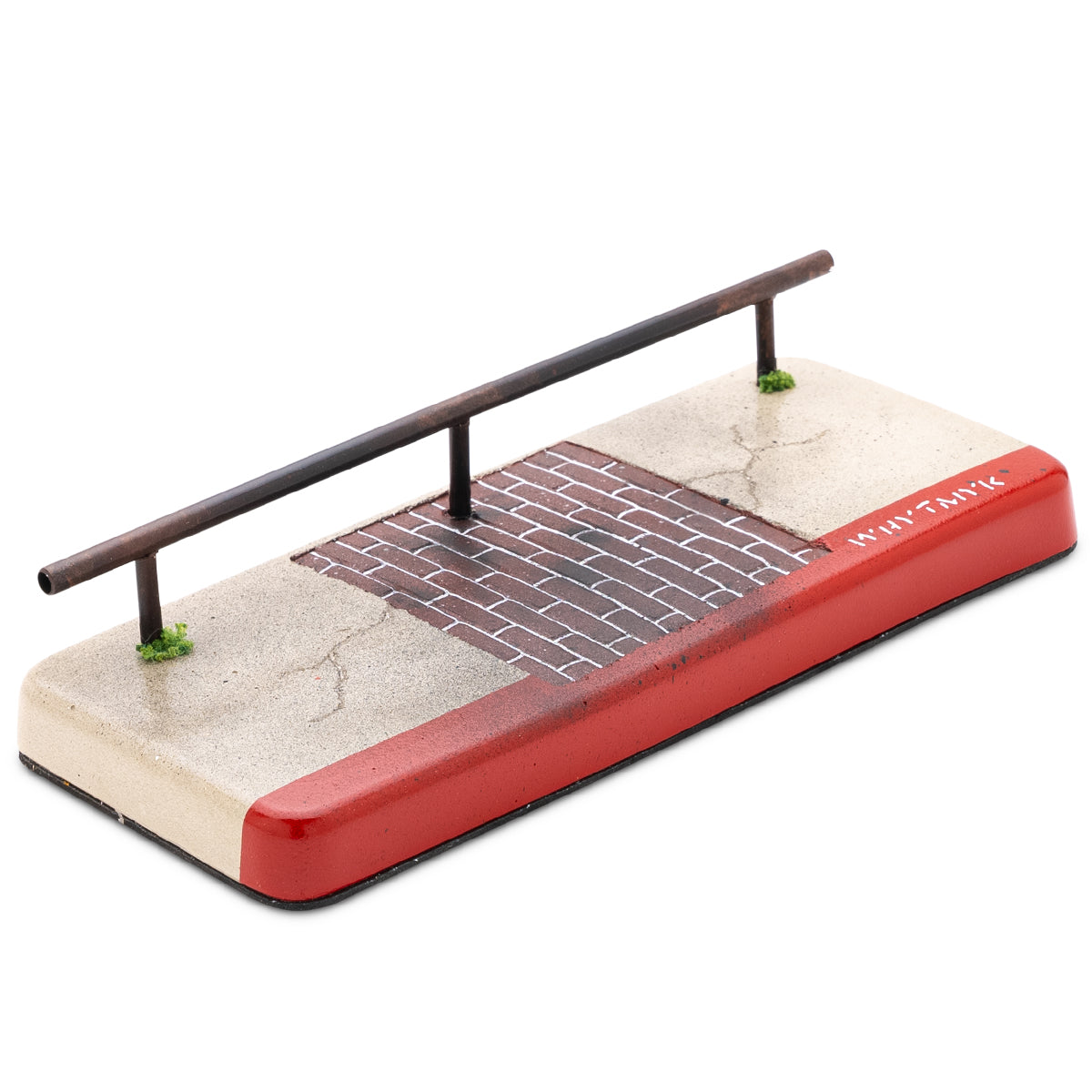 WhytMykConcrete Fingerboard Ramp - Sidewalk w/Brick and Low Round Rail ...