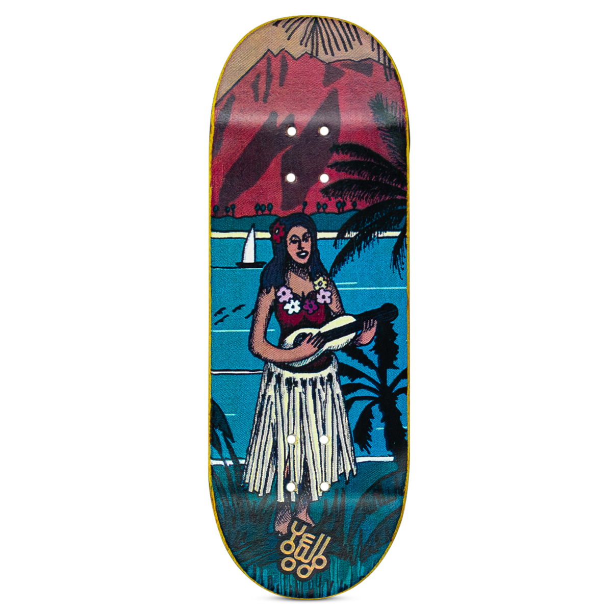 Yellowood Fingerboard Deck - Hula Girl