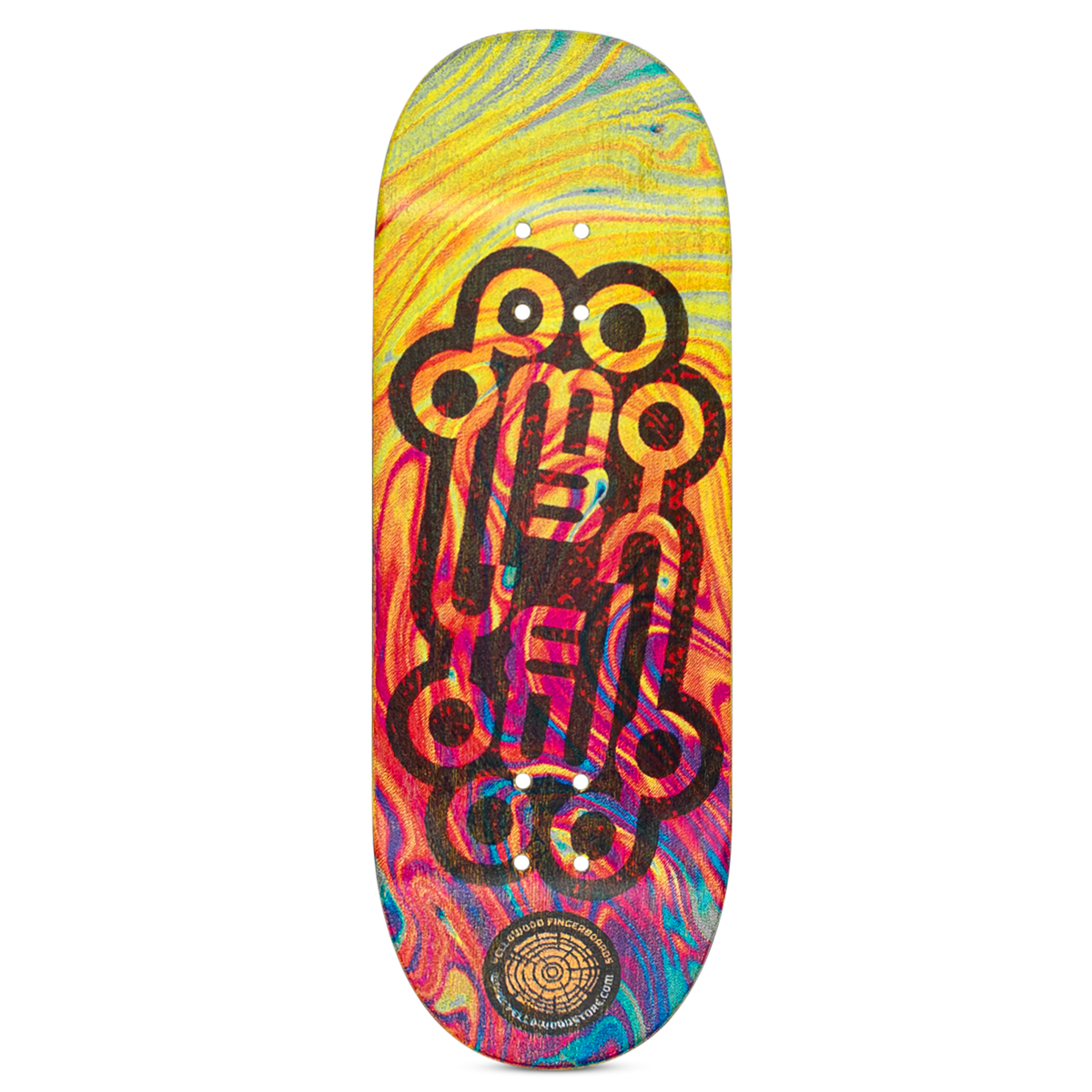 Yellowood Fingerboard Deck - Logo Swirl