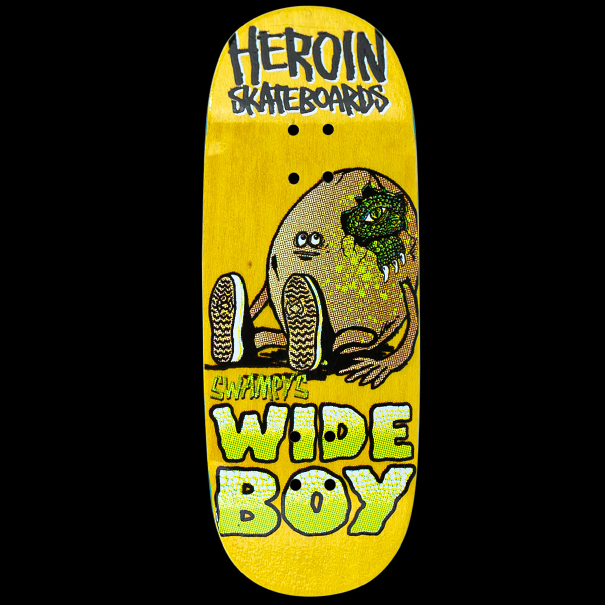 Chems x Heroin Skateboards Fingerboard Deck - Swampy's Wide Boy
