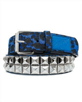 Loosey Blue Studded Cheetah Belt