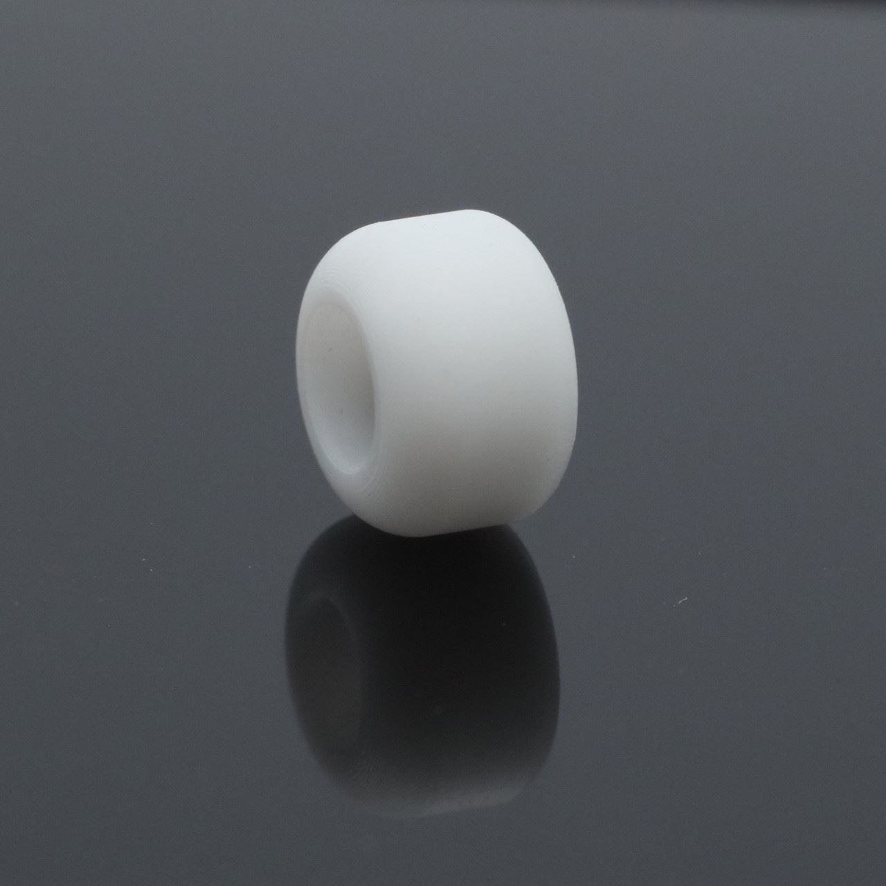 Blistered Asymmetrical Dual Bearing Fingerboard Wheels - 60D - White