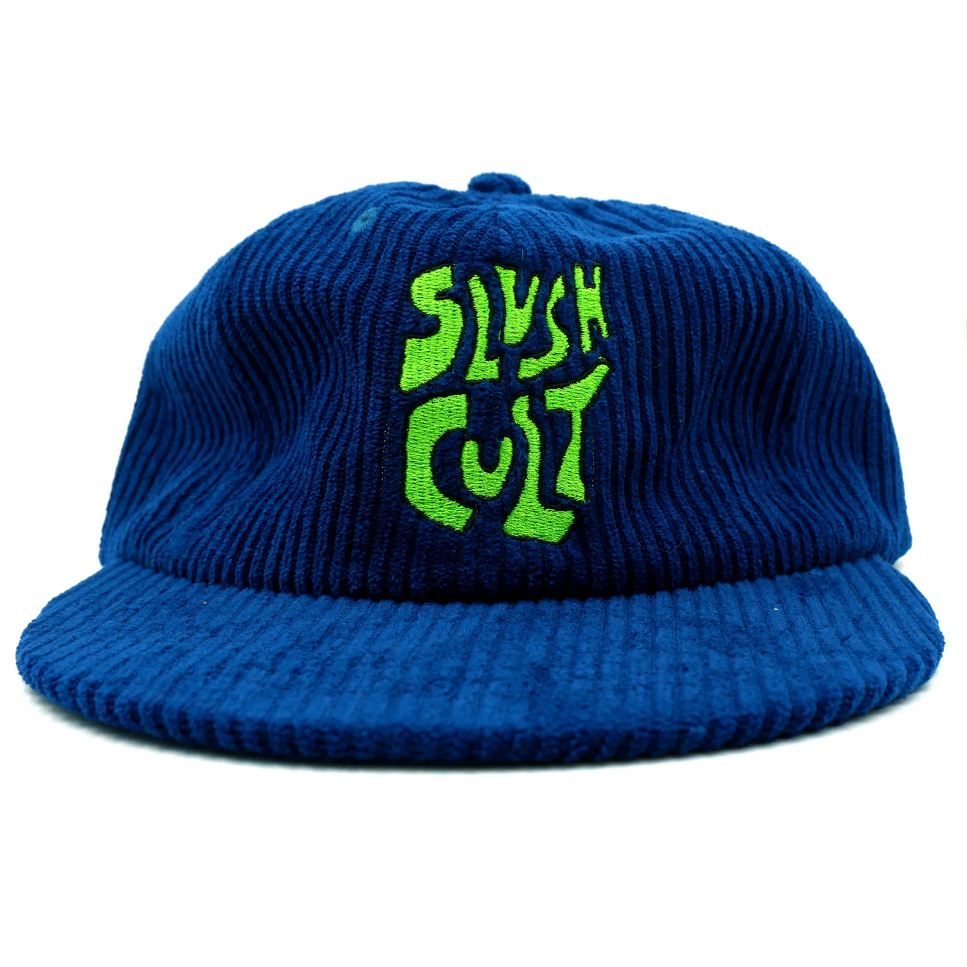 Gorra de pana de 6 paneles de Slushcult - Logotipo apilado