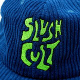 Gorra de pana de 6 paneles de Slushcult - Logotipo apilado