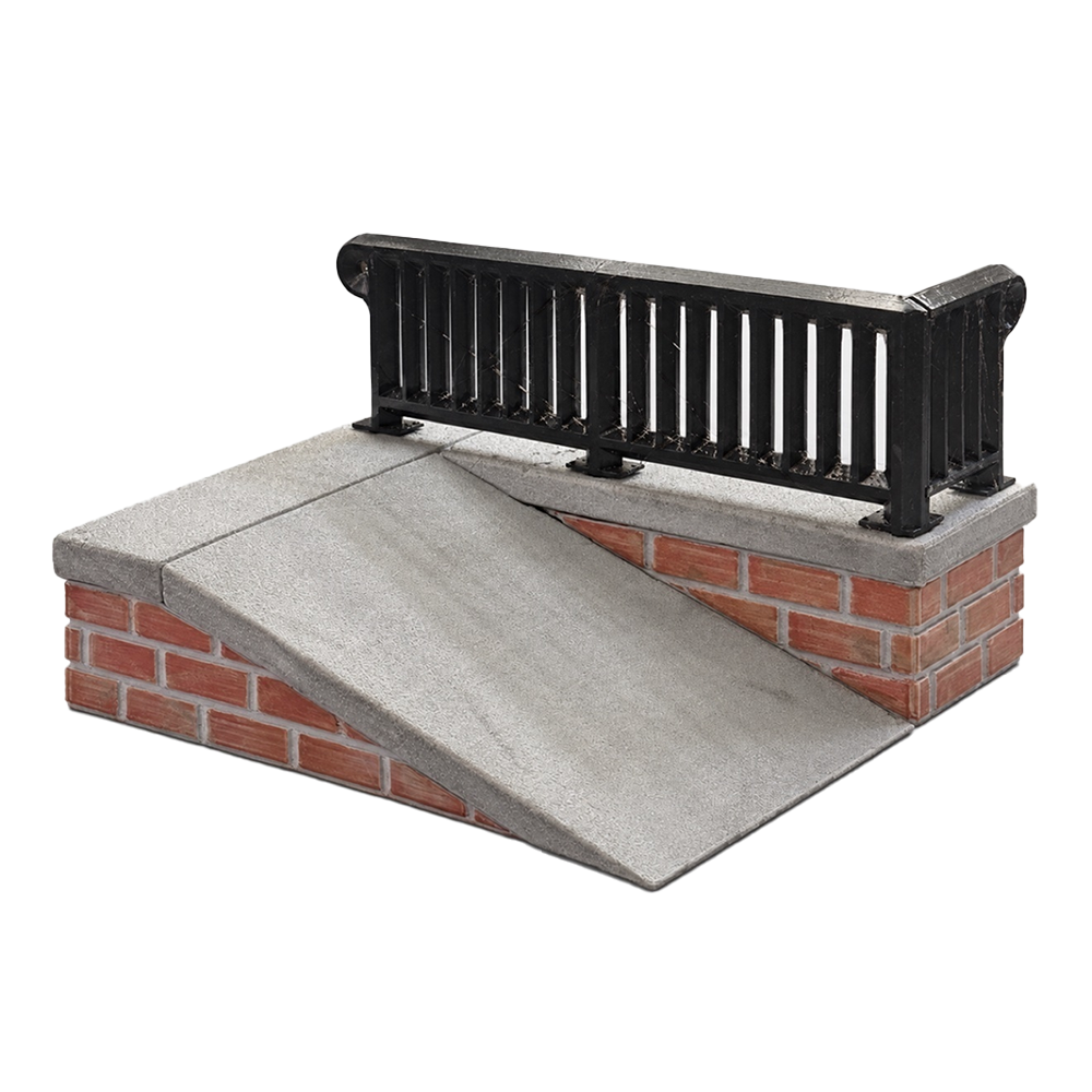 Silent Obstacles Fingerboard Ramp - Silent Ramp + Rail