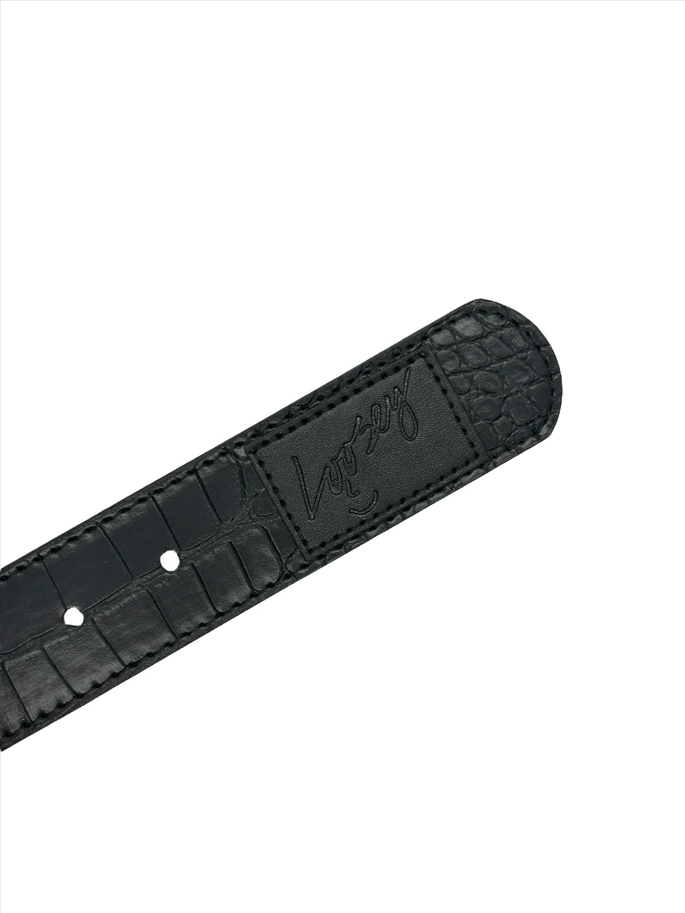 Loosey Black Croc Skin Belt