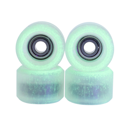 FlatFace x Blistered G1 Bearing Fingerboard Wheels - Clear Glow