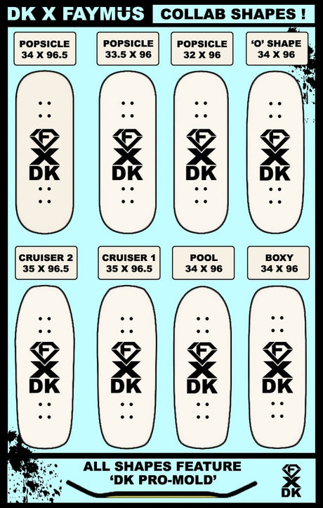 Faymus x DK Fingerboard Deck - Avenue Flinstones
