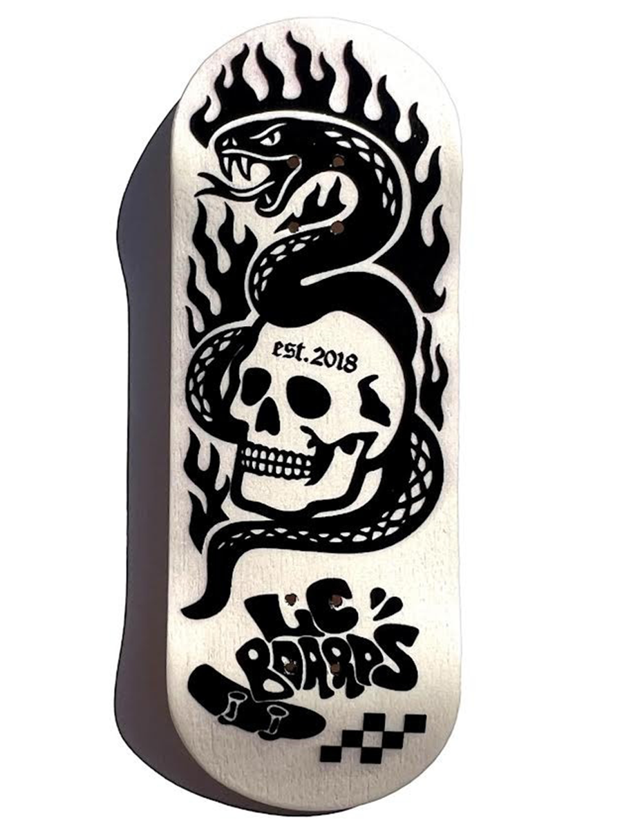 LC Boards Fingerboard Deck - Skull