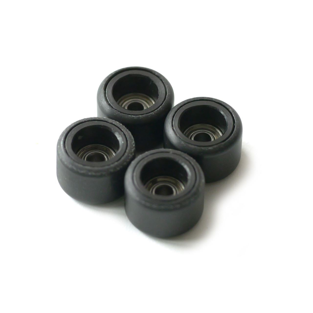 FlatFace Fingerboard Dual Durometer Bearing Wheels - Black and Black