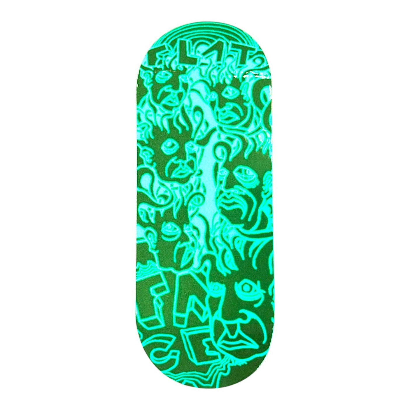 FlatFace G16 Fingerboard Deck - Zeph Green White GLOW