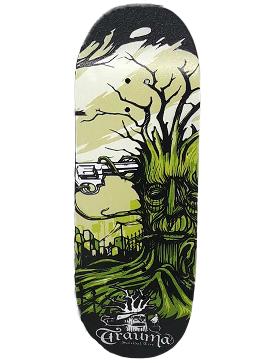Close Up Fingerboard Deck - Trauma Tree