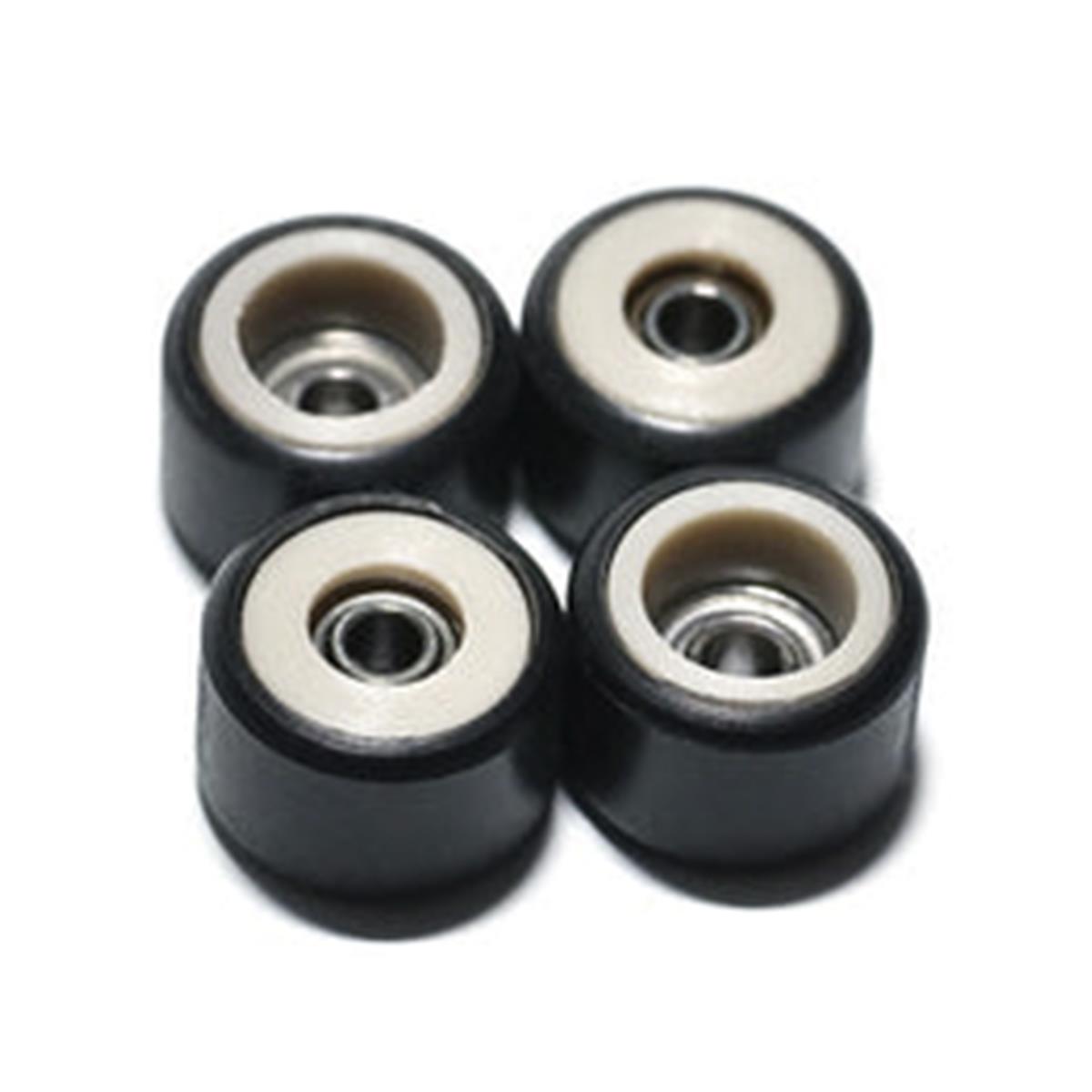 FlatFace Fingerboard Dual Durometer Bearing Wheels - Tan and Black