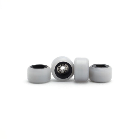 FlatFace Fingerboard Dual Durometer Bearing Wheels - White and Black