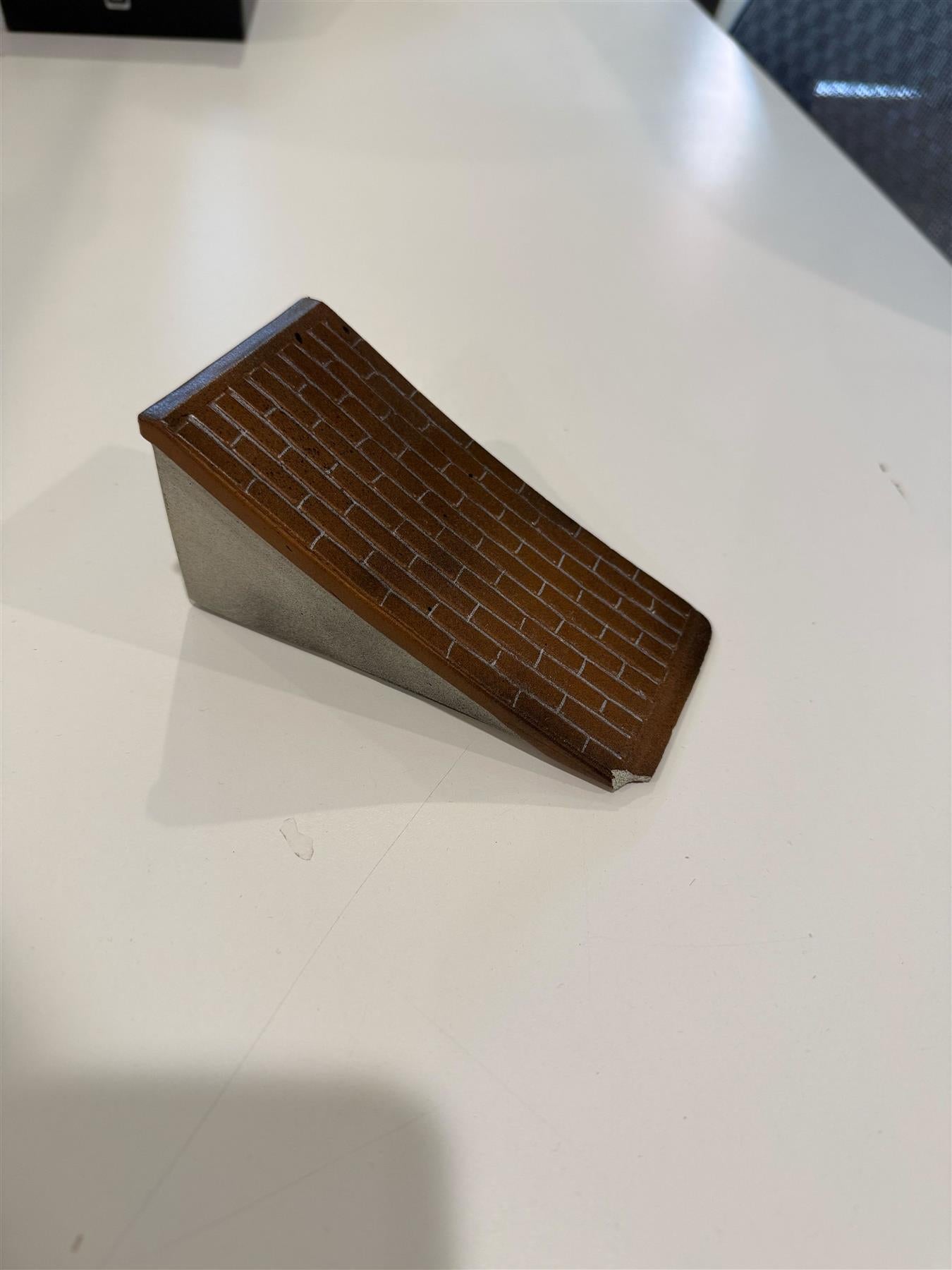 Clearance WhytMykConcrete Fingerboard Ramp - Brick Kicker