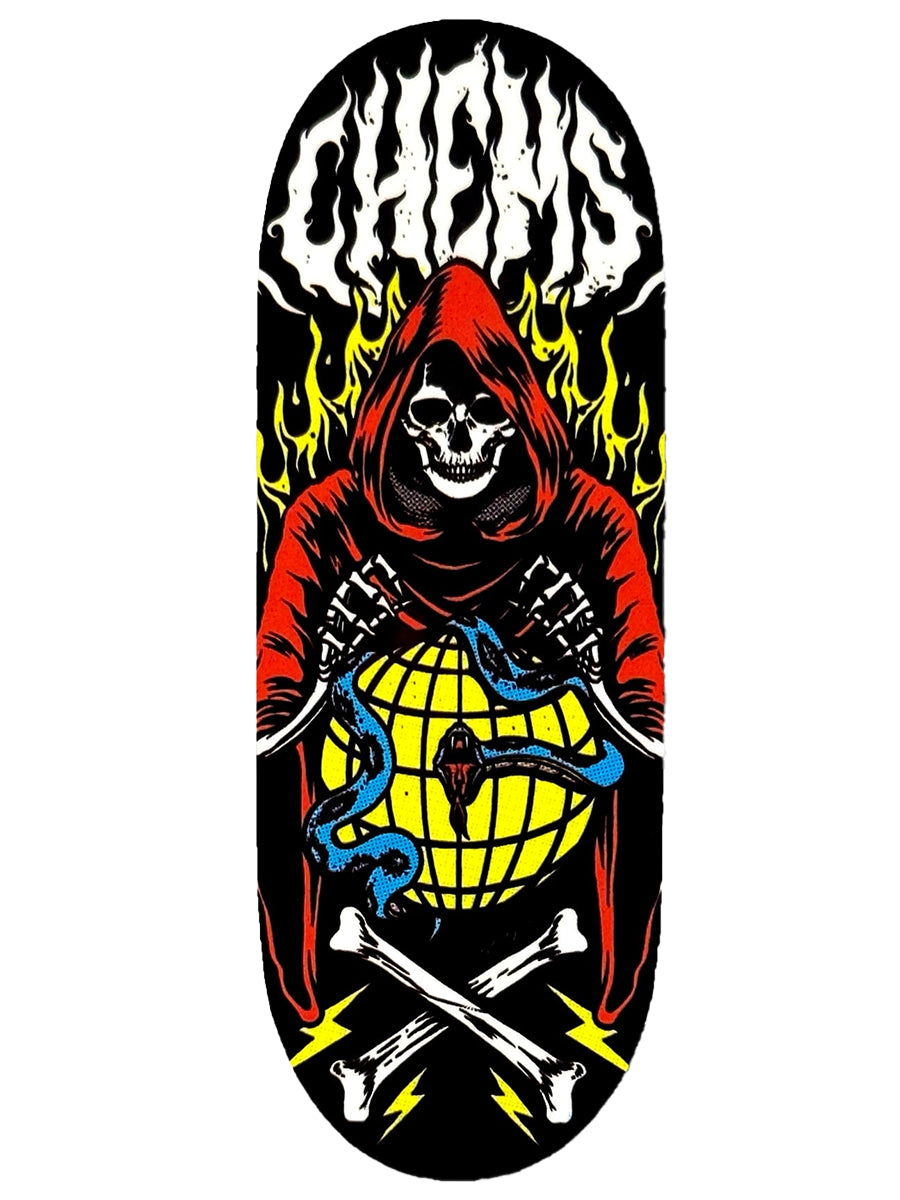 Chems Fingerboard Deck - Red Global Grim