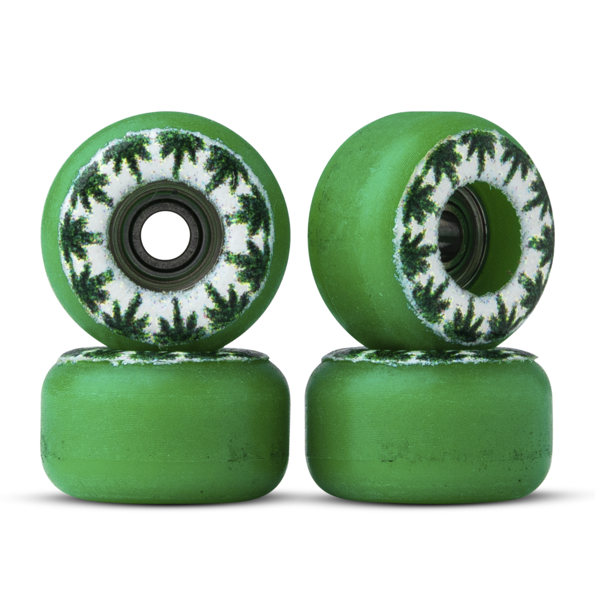 Dirty FB illPills Shred Shell Street Shape Wheels - Green Palm Trees