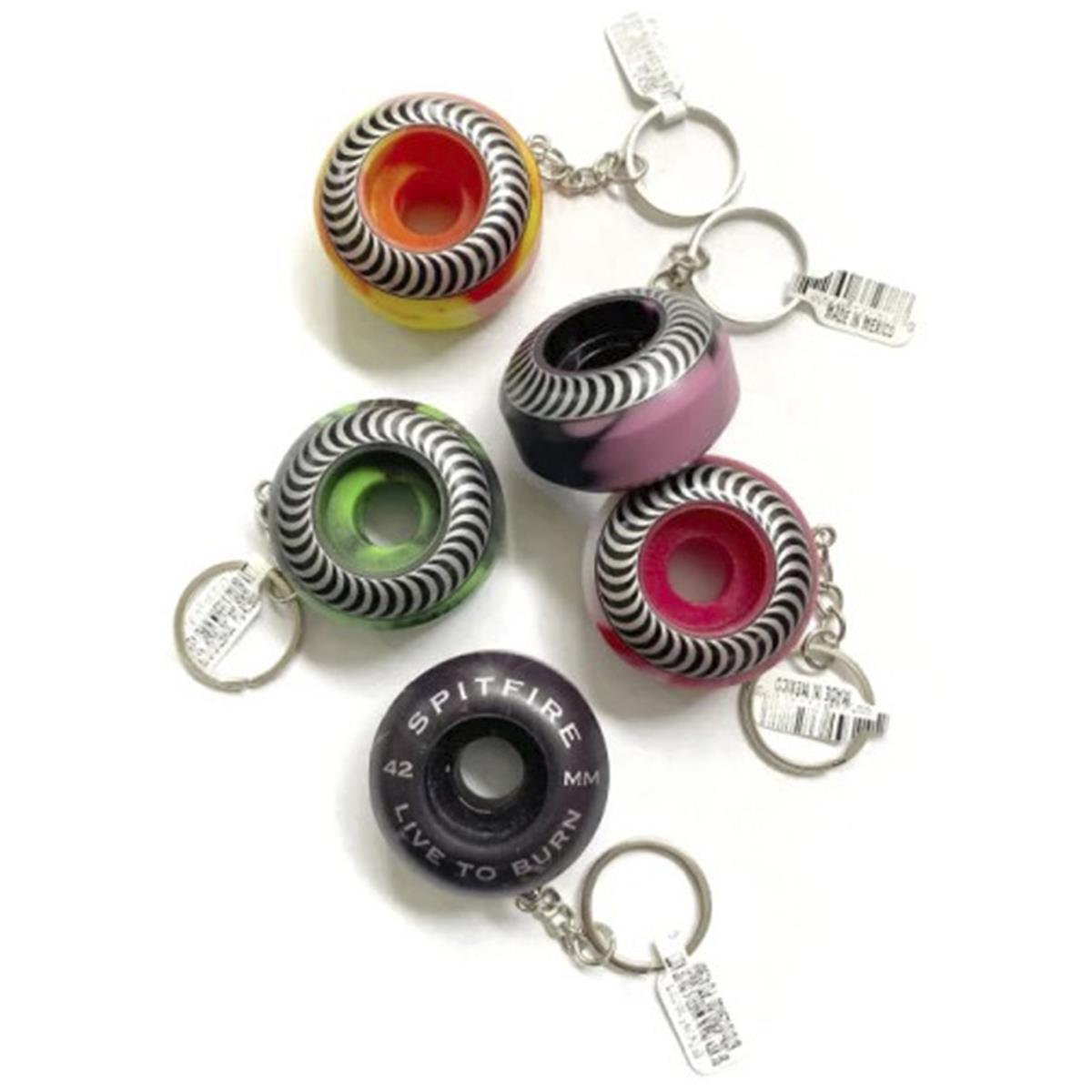 Spitfire Assorted Colors Wheel Keychain