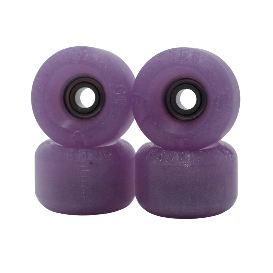 Blistered x Flatface x Blackriver G4 Fingerboard Wheels - Marble Pearl SunShift into Purple Pearl