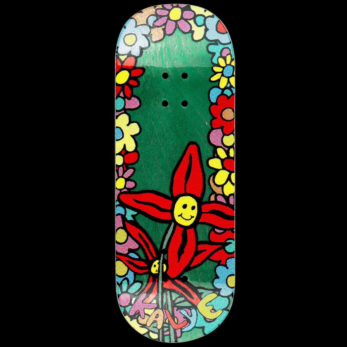 Kalye Fingerboard Deck - Clear Flowers