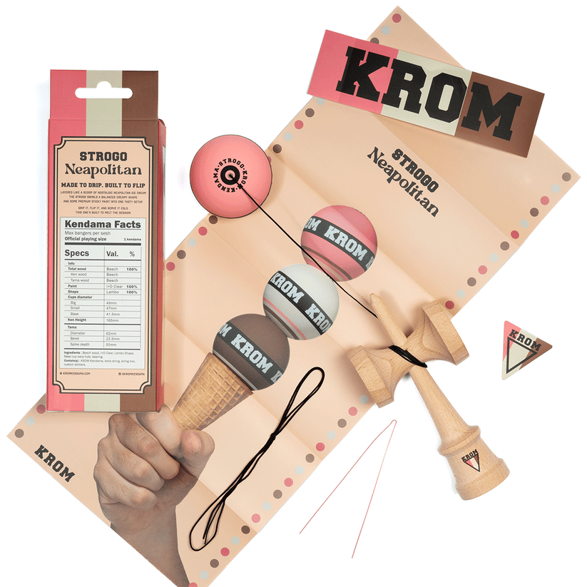 けん玉 KROM STROGO NEA (チョコレート) STROGO NEAPOLITAN CHOCOLATE – KROM